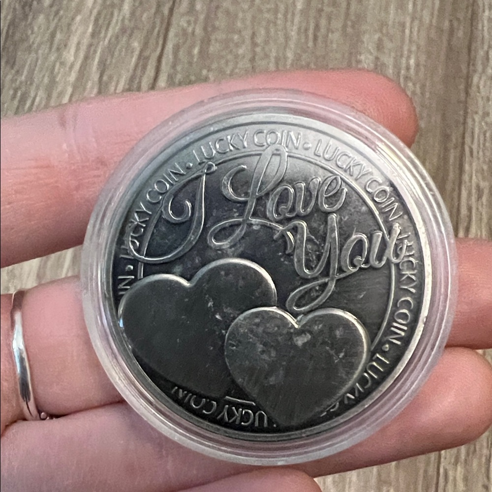 Silver 'I Love You' Lucky Coin